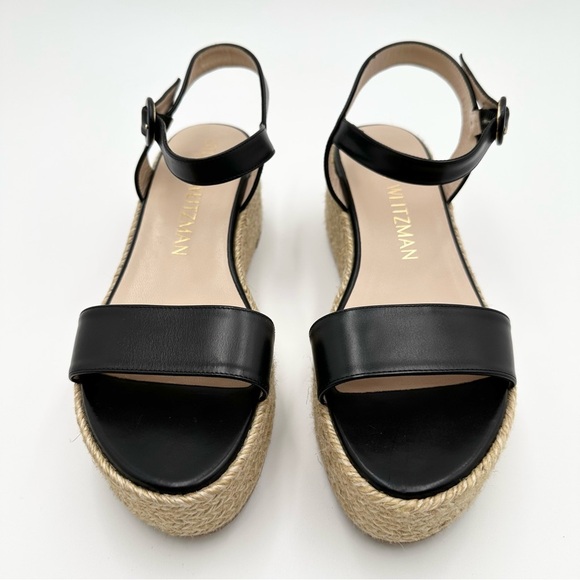 Stuart Weitzman Taborah Ankle-Strap Wedge Espadrille Sandals - Picture 2 of 9